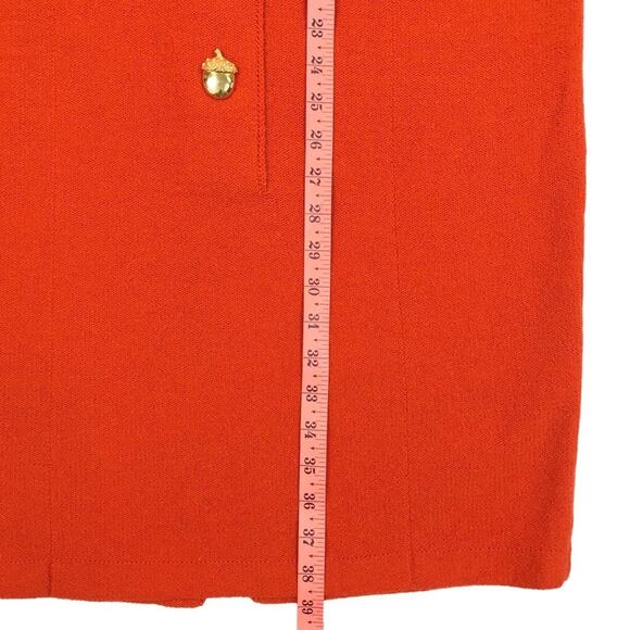 STEVE FABRIKANT VTG Wool Knit Dress 10 Orange Retro Versatile Y2K Rare Made USA - Picture 7 of 12